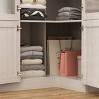 Armoire Modulable Moderne à Portes en Verre : Solution de Rangement pour Placard