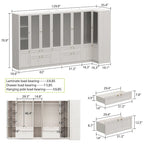 Armoire Modulable Moderne à Portes en Verre : Solution de Rangement pour Placard