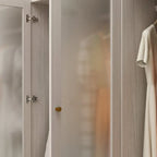 Armoire Modulable Moderne à Portes en Verre : Solution de Rangement pour Placard