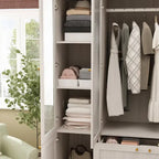 Armoire Modulable Moderne à Portes en Verre : Solution de Rangement pour Placard