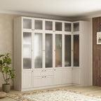 Armoire Modulable Moderne à Portes en Verre : Solution de Rangement pour Placard