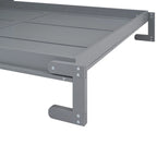 Lit escamotable Queen Size avec étagère, gris