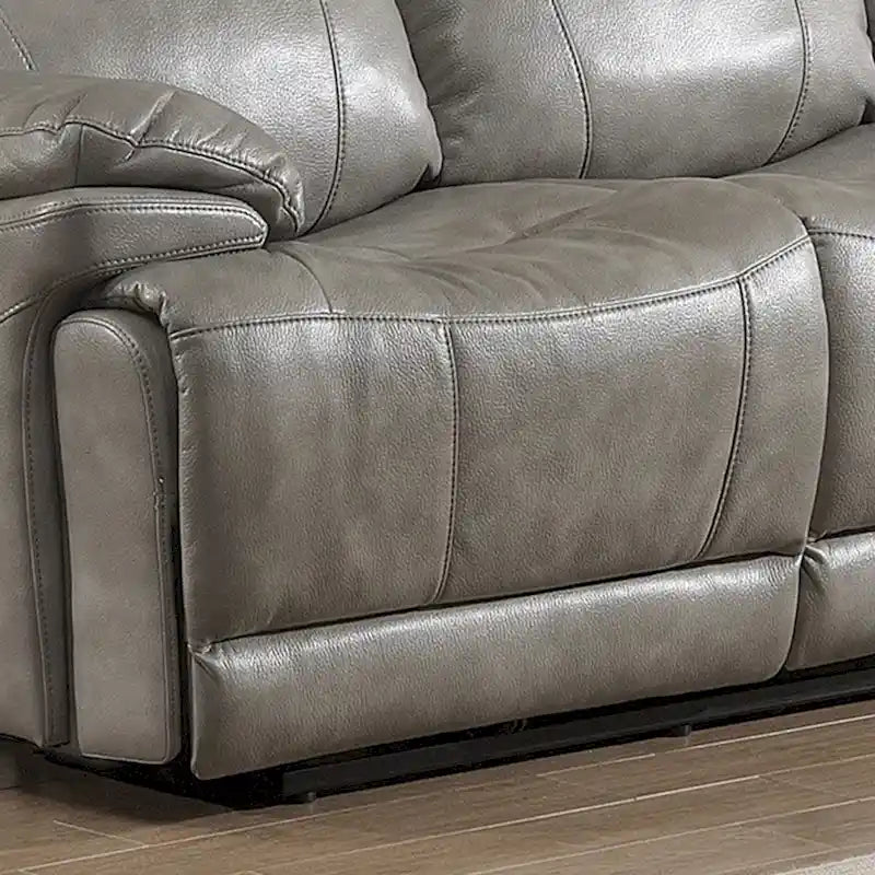 Canapé inclinable électrique contemporain en cuir italien Estella Grey