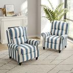 Fauteuil inclinable moderne 2 places avec assise rembourrée en cuir PU/tissu
