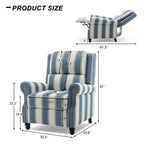 Fauteuil inclinable moderne 2 places avec assise rembourrée en cuir PU/tissu