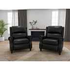 Fauteuil inclinable moderne 2 places avec assise rembourrée en cuir PU/tissu