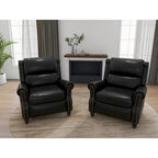 Fauteuil inclinable moderne 2 places avec assise rembourrée en cuir PU/tissu