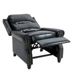 Fauteuil inclinable moderne 2 places avec assise rembourrée en cuir PU/tissu