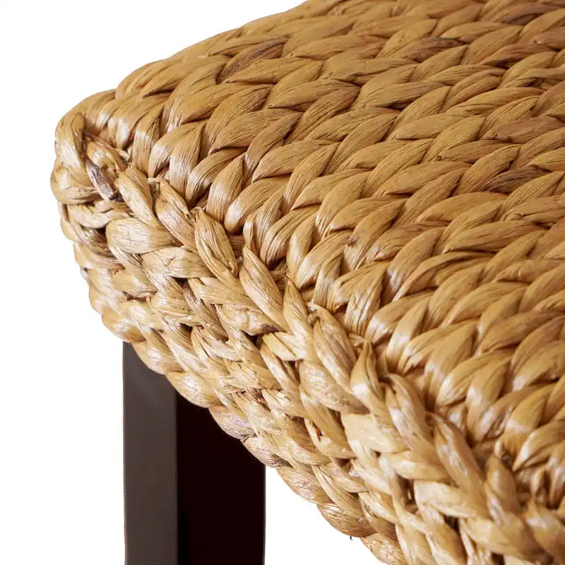 Banc intérieur M4H Sultan en bois massif et jacinthe d'eau naturelle