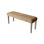 Banc intérieur M4H Sultan en bois massif et jacinthe d'eau naturelle