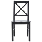 Chaise de salle à manger à dossier carré blanc/naturel (lot de 2)