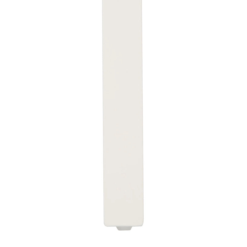 Chaise de salle à manger à dossier carré blanc/naturel (lot de 2)