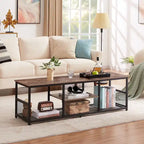 Taomika Tables de chevet modernes, Table basse, Ensembles de tables basses, 5 options, Marron