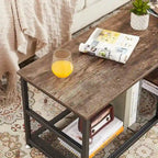 Taomika Tables de chevet modernes, Table basse, Ensembles de tables basses, 5 options, Marron