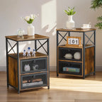 Taomika Tables de chevet modernes, Table basse, Ensembles de tables basses, 5 options, Marron