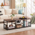 Taomika Tables de chevet modernes, Table basse, Ensembles de tables basses, 5 options, Marron