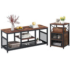 Taomika Tables de chevet modernes, Table basse, Ensembles de tables basses, 5 options, Marron