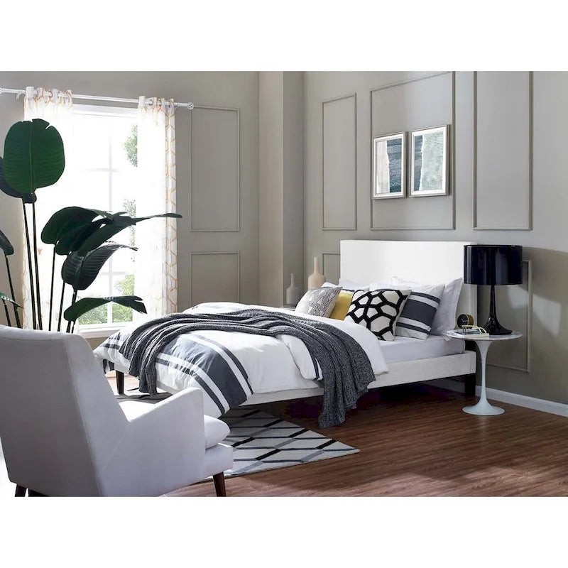 Tête de lit en lin rembourrée – Bleu sarcelle/Gris/Blanc/Beige/Azure | Grand Lit et Très Grand Lit