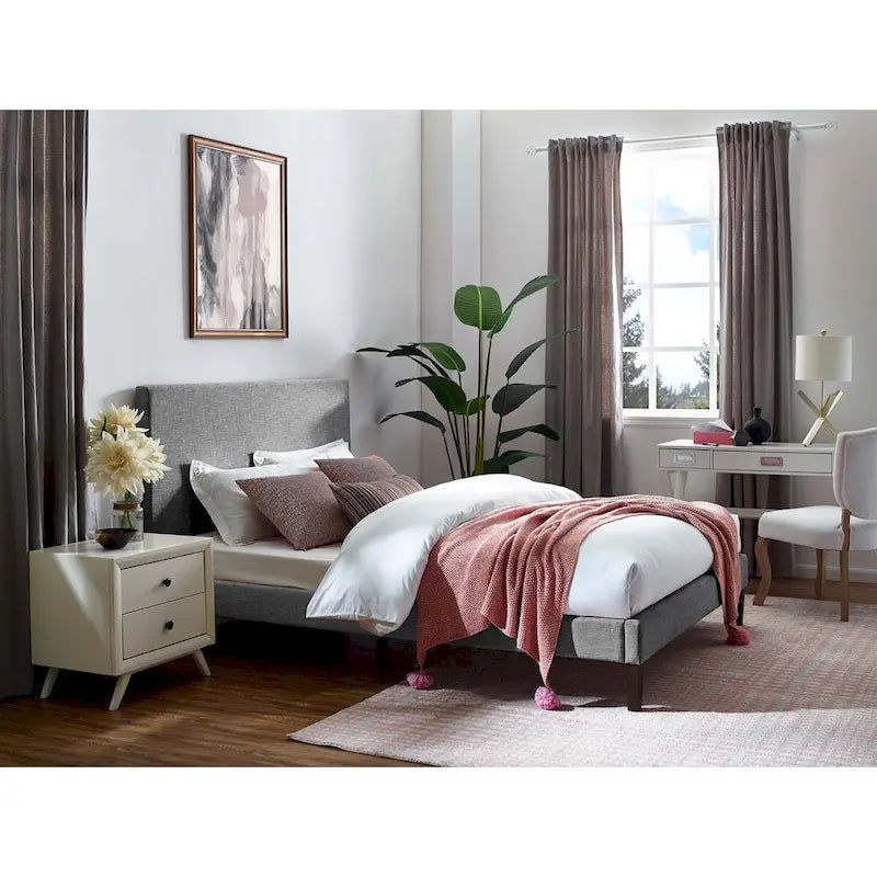 Tête de lit en lin rembourrée – Bleu sarcelle/Gris/Blanc/Beige/Azure | Grand Lit et Très Grand Lit
