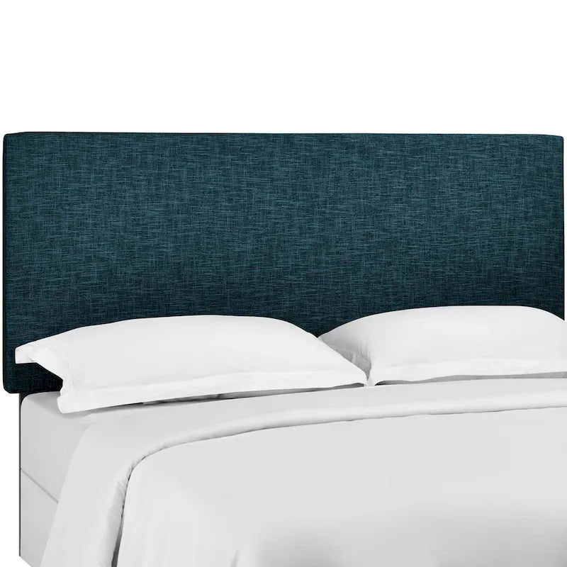 Tête de lit en lin rembourrée – Bleu sarcelle/Gris/Blanc/Beige/Azure | Grand Lit et Très Grand Lit