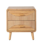 Table de chevet COZAYH de style campagnard, table de chevet du milieu du siècle, faite à la main, style bohème, rustique, bois naturel