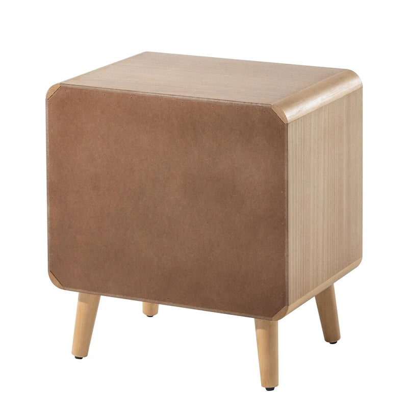 Table de chevet COZAYH de style campagnard, table de chevet du milieu du siècle, faite à la main, style bohème, rustique, bois naturel