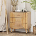 Table de chevet COZAYH de style campagnard, table de chevet du milieu du siècle, faite à la main, style bohème, rustique, bois naturel