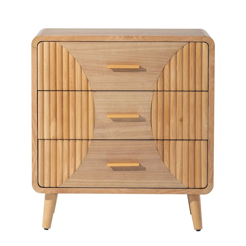 Table de chevet COZAYH de style campagnard, table de chevet du milieu du siècle, faite à la main, style bohème, rustique, bois naturel
