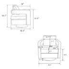 Fauteuil pivotant moderne Ouyessir avec dossier ajouré et base dorée