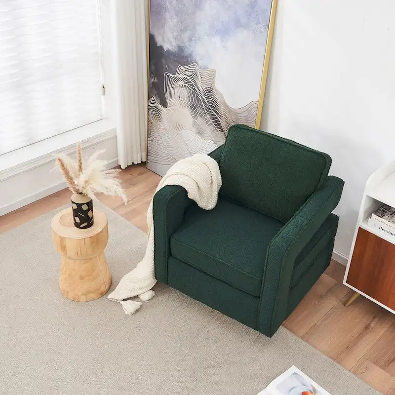Fauteuil pivotant moderne Ouyessir avec dossier ajouré et base dorée
