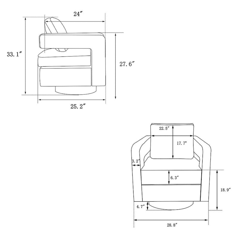 Fauteuil pivotant moderne Ouyessir avec dossier ajouré et base dorée