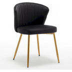 Fauteuil d'appoint moderne en velours avec design capitonné, assise sans accoudoirs confortable et tendance.