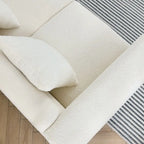 Canapé 3 places en tissu avec 3 coussins