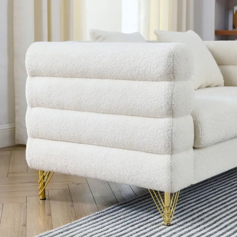 Canapé 3 places en tissu avec 3 coussins