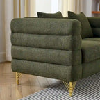 Canapé 3 places en tissu avec 3 coussins