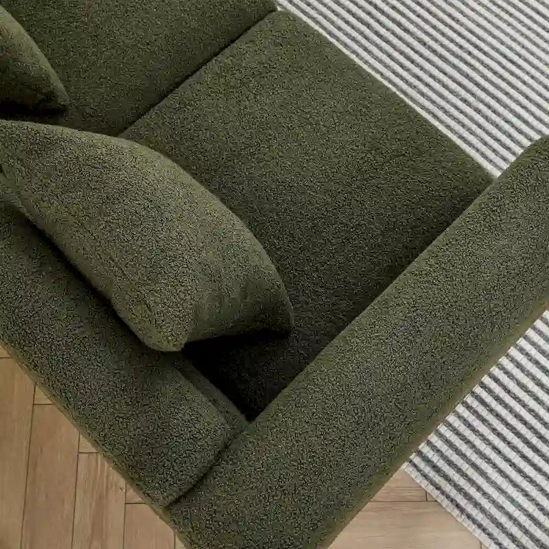 Canapé 3 places en tissu avec 3 coussins