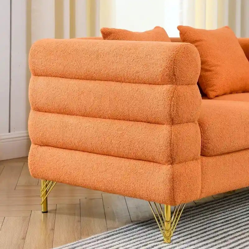 Canapé 3 places en tissu avec 3 coussins