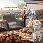 VANITII Fauteuil d'appoint Chaise de bureau pivotante avec roulettes Moderne Réglable en hauteur Rose/Gris/Blanc