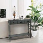 Console de couloir Burlington Wood à 3 tiroirs