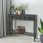 Console de couloir Burlington Wood à 3 tiroirs