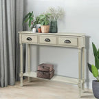 Console de couloir Burlington Wood à 3 tiroirs