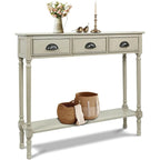 Console de couloir Burlington Wood à 3 tiroirs