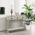 Console de couloir Burlington Wood à 3 tiroirs