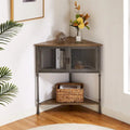 Javlergo Table d'angle avec tiroir et étagère de rangement – 50,6 x 50,6 x 74,4 cm