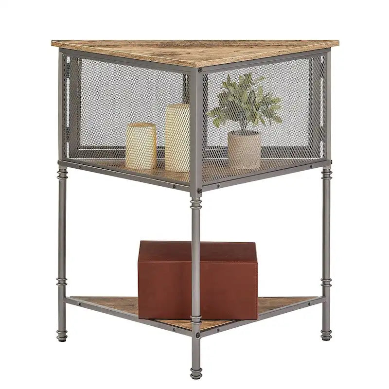 Javlergo Table d'angle avec tiroir et étagère de rangement – 50,6 x 50,6 x 74,4 cm