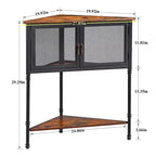 Javlergo Table d'angle avec tiroir et étagère de rangement – 50,6 x 50,6 x 74,4 cm