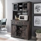 Meuble Bar de Ferme, Buffet de Cuisine, Table d'Appoint Bar à Café - S.O.
