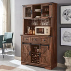Meuble Bar de Ferme, Buffet de Cuisine, Table d'Appoint Bar à Café - S.O.