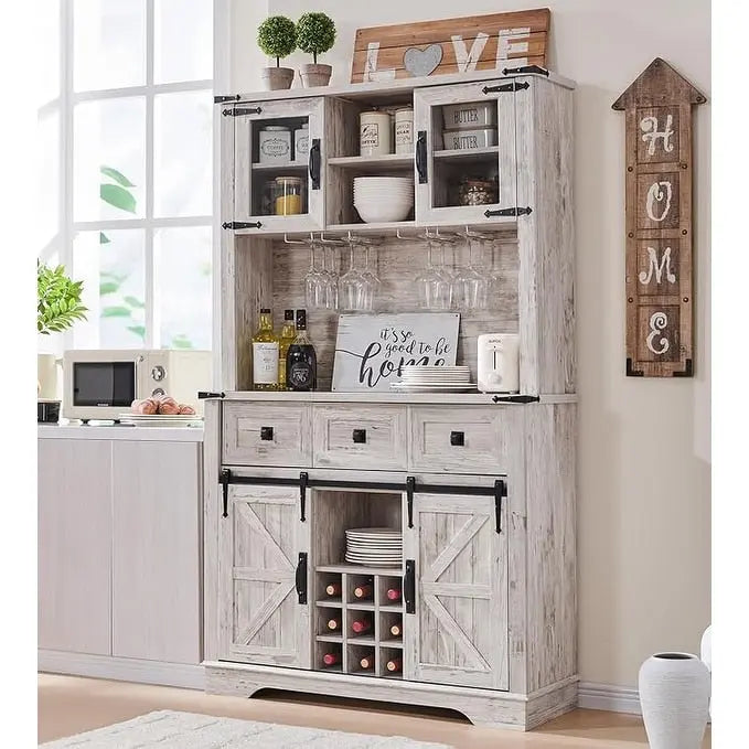 Meuble Bar de Ferme, Buffet de Cuisine, Table d'Appoint Bar à Café - S.O.