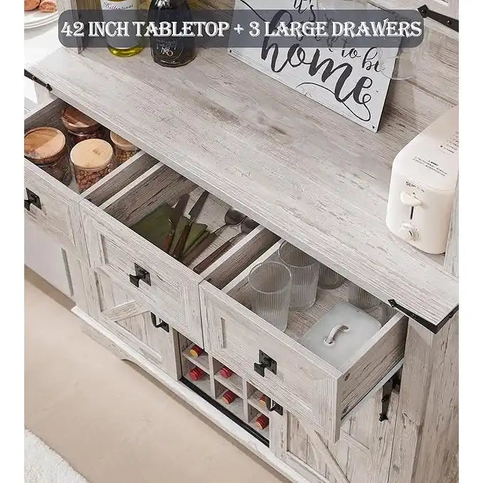 Meuble Bar de Ferme, Buffet de Cuisine, Table d'Appoint Bar à Café - S.O.
